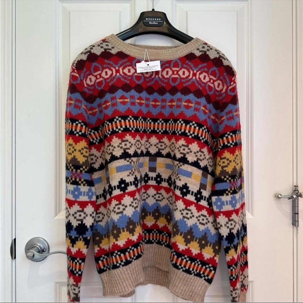 Max Mara fair isle Label-replaced with  Intrend Sweater Size:XL US 10/12